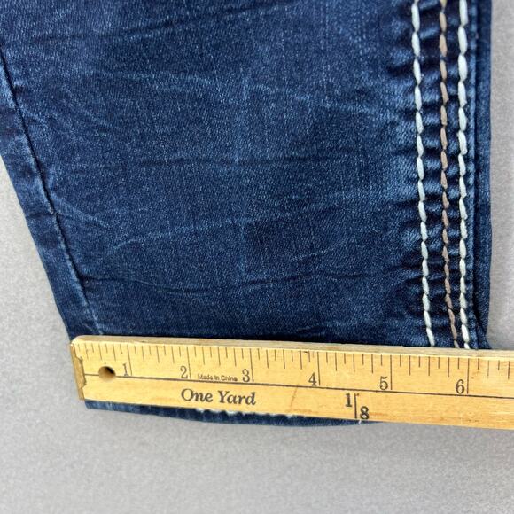 Rock Revival Women's Jeans Size 27 (4) Avery Straight Biker Moto Bling Crystal - Picture 8 of 16